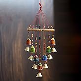 eCraftIndia Multicolour Handcrafted Decorative Window Door Wall Hanging Bells Wind Chimes Decorative Showpiece| Diwali Decoration Items for Home Decor| Gift for Diwali Navratri Housewarming - Image 2